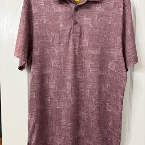 Jack Nicklaus Men's Mauve Textured Polo Shirt